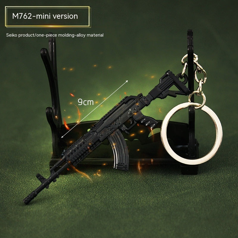 Mini Weapon Keychain M762 Toy Gun Model Ornament