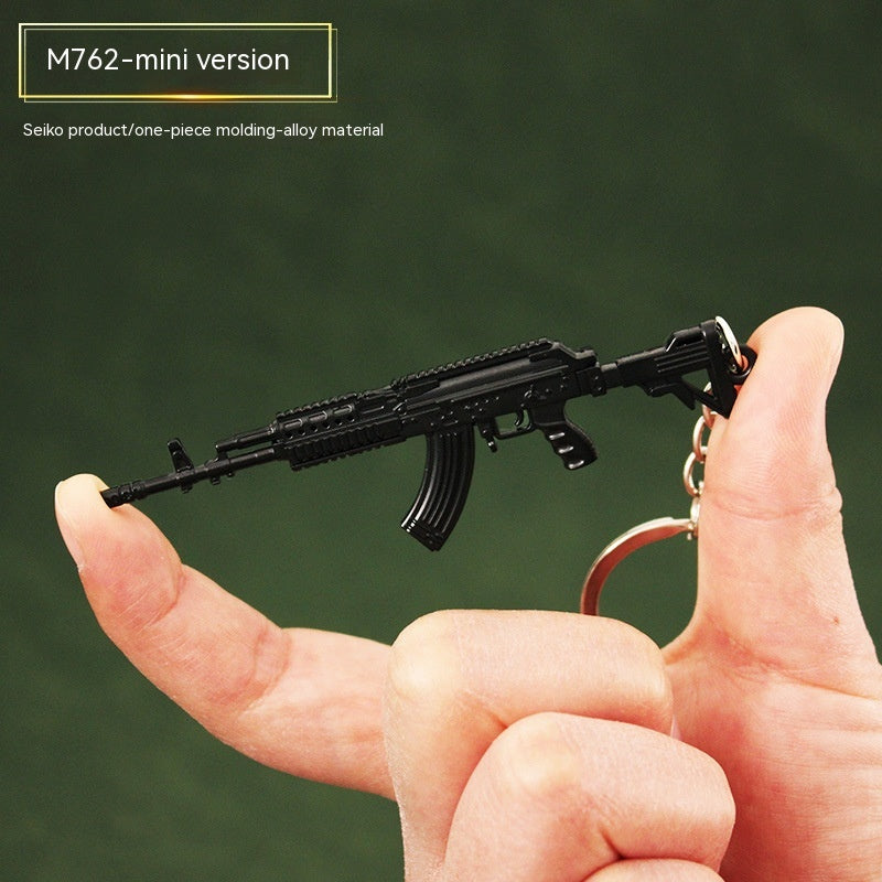 Mini Weapon Keychain M762 Toy Gun Model Ornament