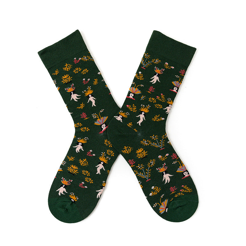 French Design Men And Women Skateboarding Mid-calf Socks