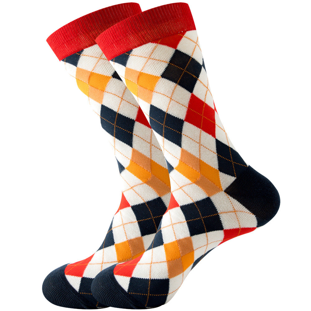 Animal Mid-calf Length Socks Geometric Men's Socks Tide