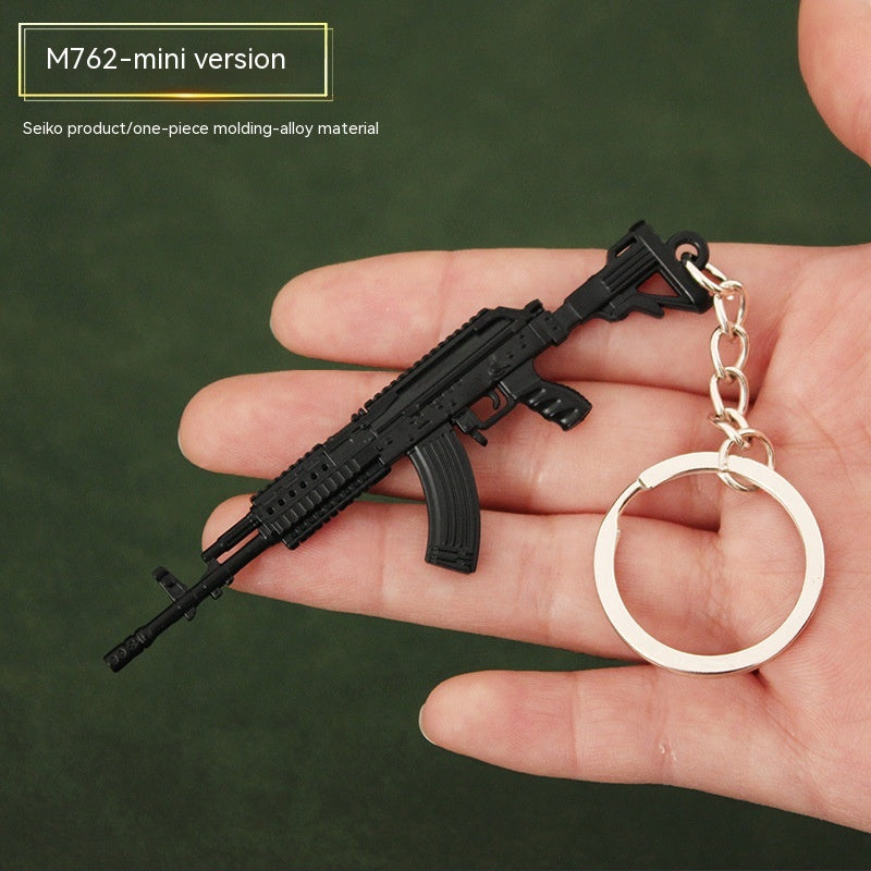 Mini Weapon Keychain M762 Toy Gun Model Ornament