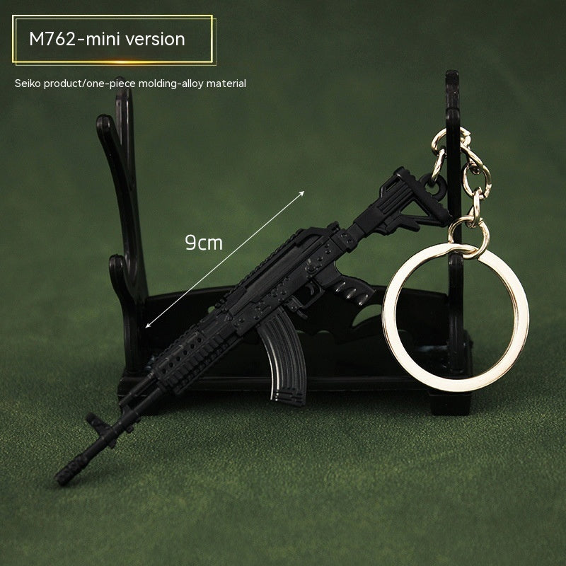 Mini Weapon Keychain M762 Toy Gun Model Ornament