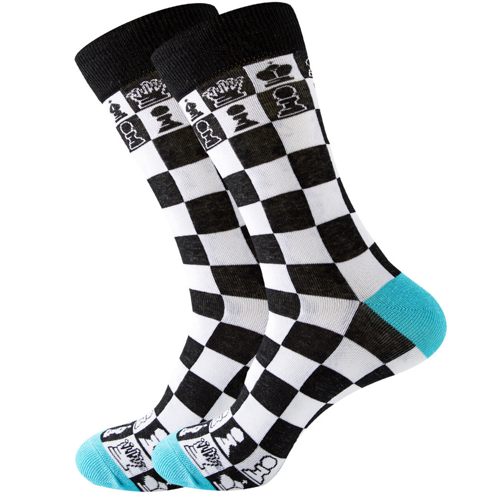 Animal Mid-calf Length Socks Geometric Men's Socks Tide