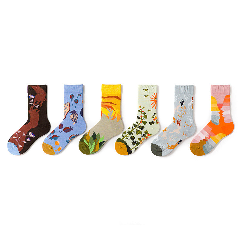 French Design Men And Women Skateboarding Mid-calf Socks