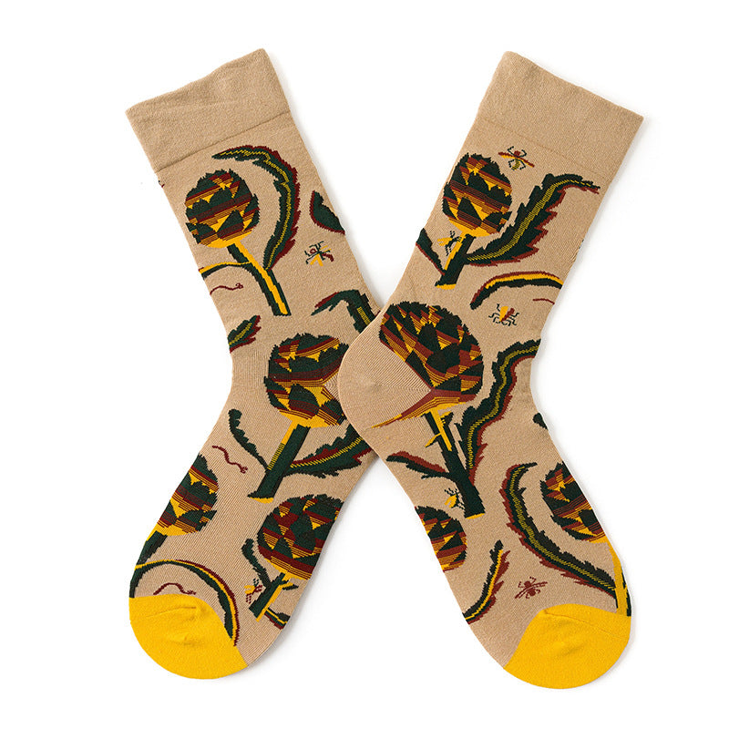 French Design Men And Women Skateboarding Mid-calf Socks