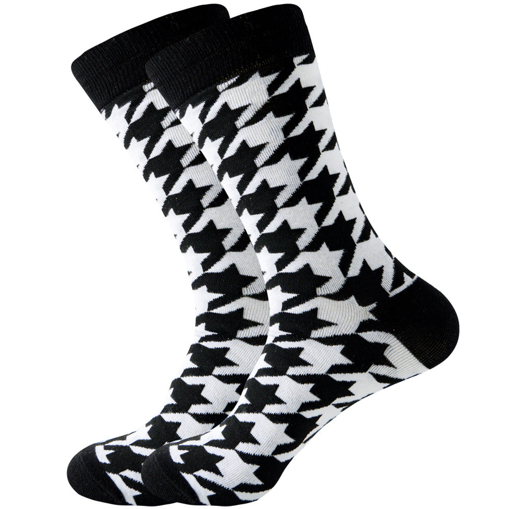 Animal Mid-calf Length Socks Geometric Men's Socks Tide