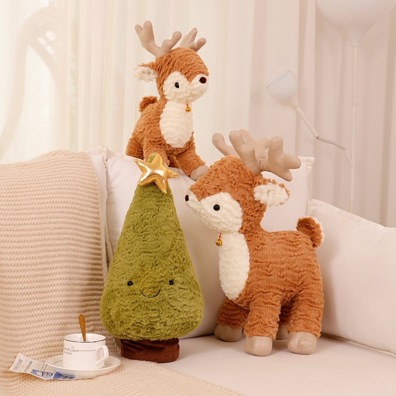 Plush Cute Elk Domestic Ornaments Christmas Gift Christmas Tree Pillow