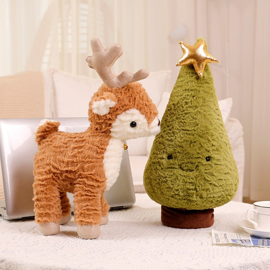 Plush Cute Elk Domestic Ornaments Christmas Gift Christmas Tree Pillow