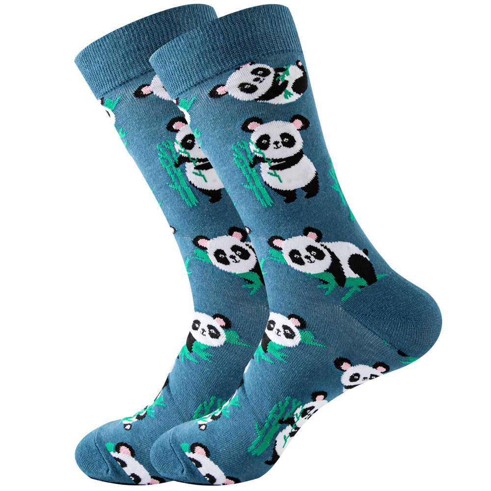 Animal Mid-calf Length Socks Geometric Men's Socks Tide