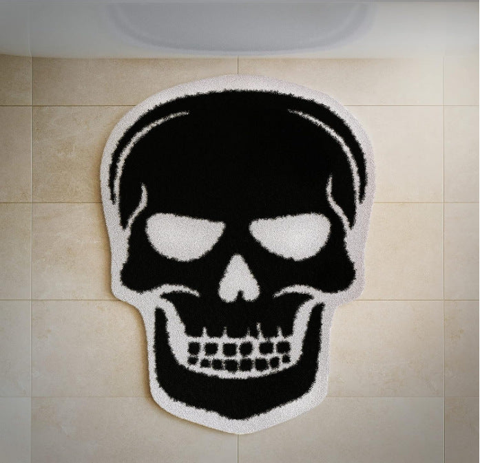 Halloween Skull Pumpkin Horror Cashmere Foot Mat