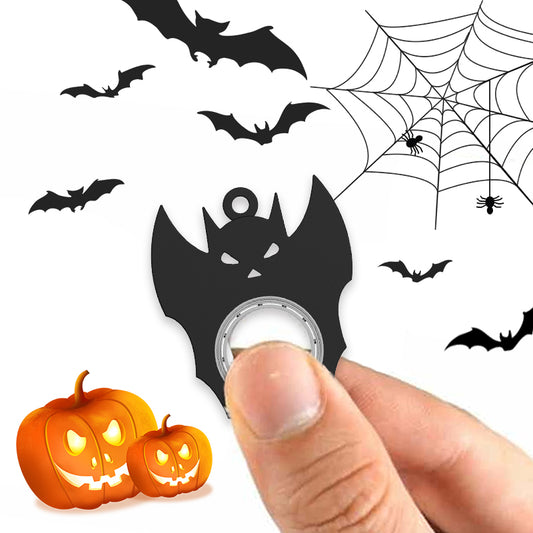 Halloween Creative Fidget Spinner Toy Bat Demon Ghost Keychain Hand Spinner Anti-Anxiety Toy Relieves Stress Bottle Opener Kids Toy