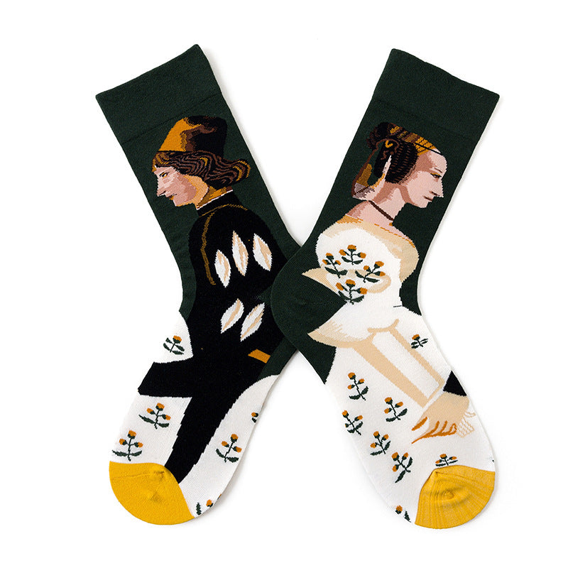 French Design Men And Women Skateboarding Mid-calf Socks