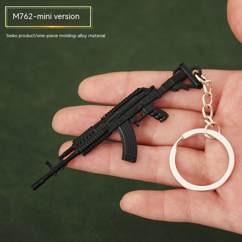 Mini Weapon Keychain M762 Toy Gun Model Ornament